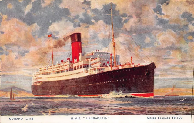 Cunard Line R.M.S. Lancastria Passenger Cruise Ship Postcard 19