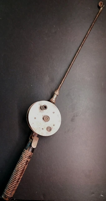 ANTIQUE STUBBY ROD and Reel Ice Fishing Pole American Display Co Dayton,  Ohio x $65.00 - PicClick