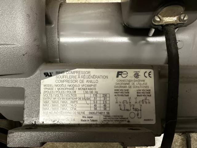 Fuji Electric Ring Compressor 1Ph Vfc300P-5T