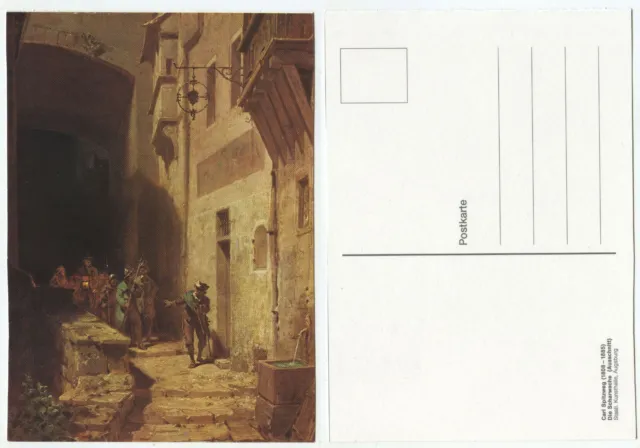 35374 - Carl Spitzweg: The Sharwache (neckline) - old postcard