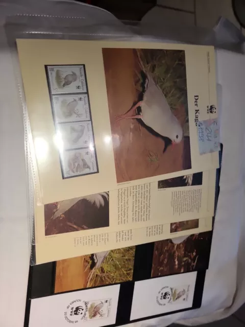 WWF komplettes Kapitel 241 Neukaledonien Kagu 1998 Säuge Tiere Vögel Fische