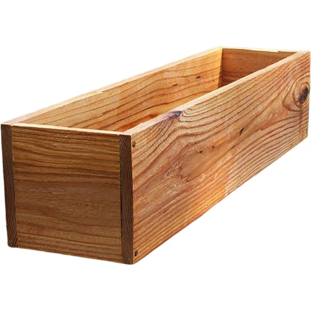 Cabilock Fioriera In Legno Rustico Per Piante Grasse - Contenitore Decorativo 50x10 Cm Per Giardino, Balcone E Casa - 4
