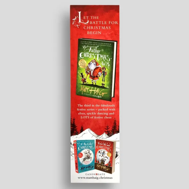 Father Christmas & Me Matt Haig Collectible PROMOTIONAL BOOKMARK -not the book