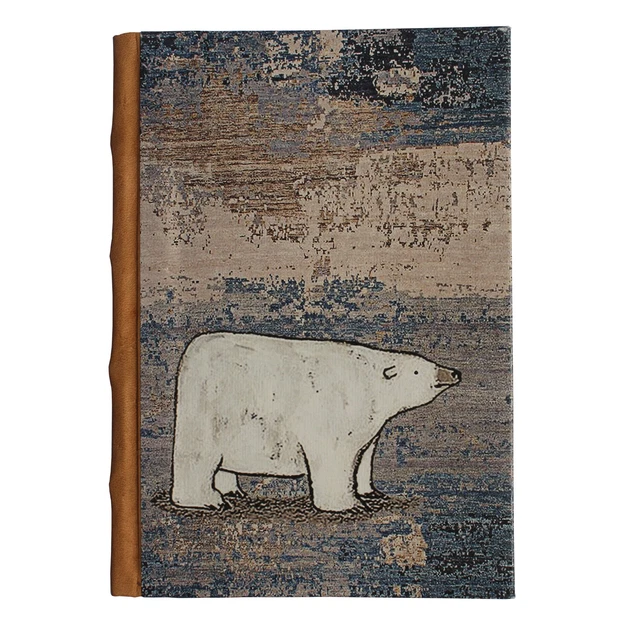 Polar Bear Artwork Eco-Friendly Task Planner Acid Free Paper Leather Spine