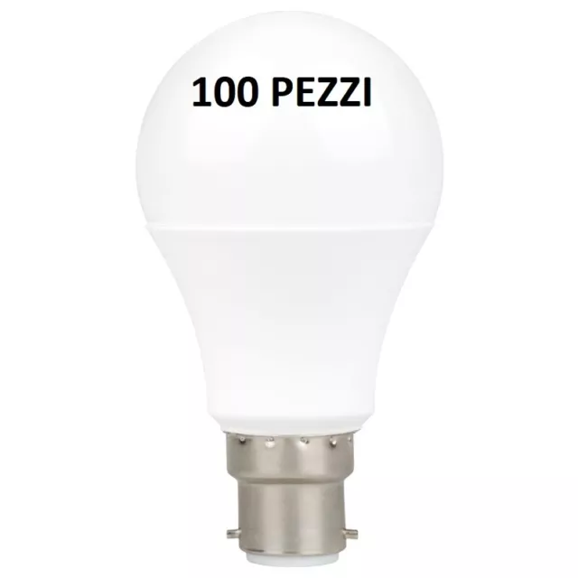 Stock da 100 pezzi LAMPADINE LED a baionetta da 7W, luce fredda bianca