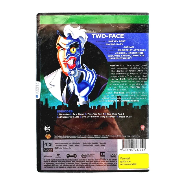 Two Facea DC SUPER-HEROES & villains: Two-Face, Superman Ivy Penguin DVD Gift Set ...
