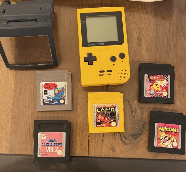 Console Game Boy Pocket GBP - Nintendo Gameboy - Fonctionne + 5 jeux et loupe