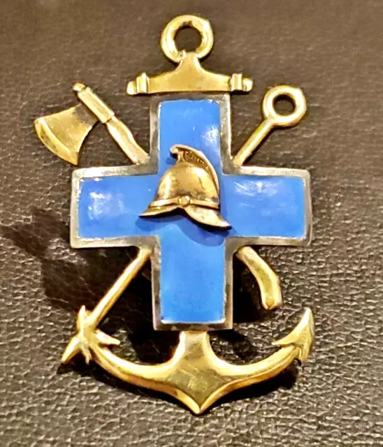 Imperial Russia Badge Of Society Of The Blue Cross ~ Gold & Silver ~ Hallmarked