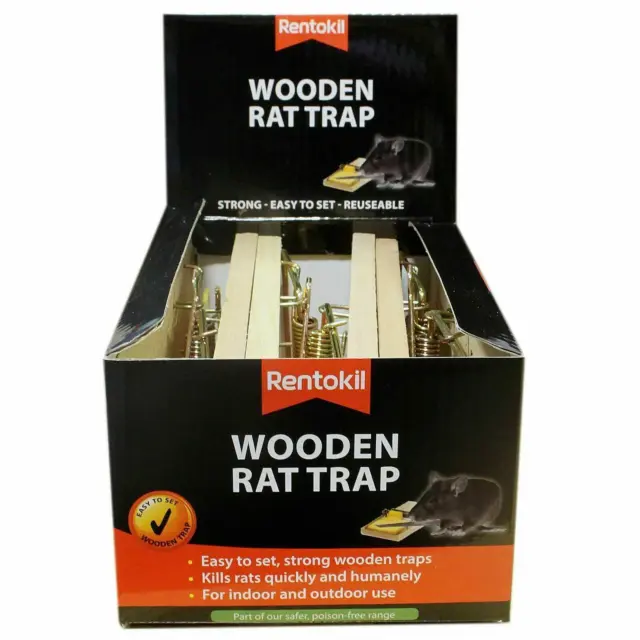 Rattenfalle aus Holz stark & einfach einzustellen von Rentokil 2