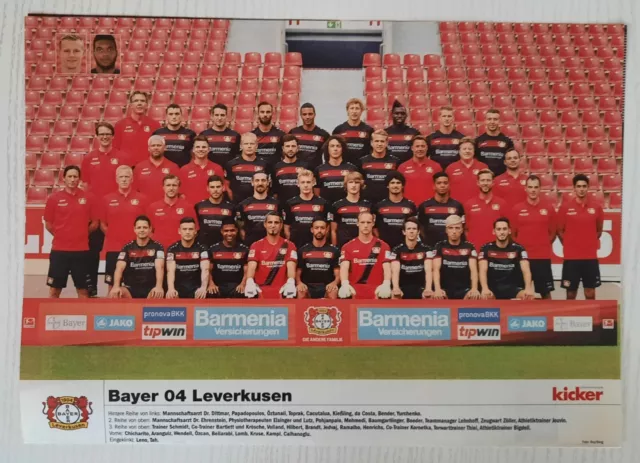 Mannschaftsfoto Bayer 04 Leverkusen Kicker Sonderheft 2016/2017