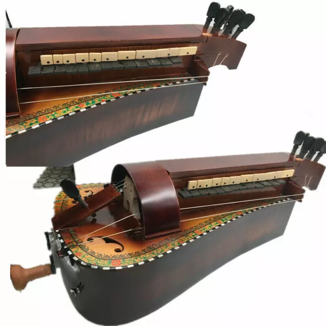 Old model Hurdy Gurdy,6 strings 24 key,inlay shell Purfling Good Sound