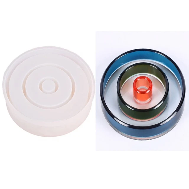 DIY Candlestick Silicone Mold Resin Plaster Cement Candle Holder Crafts Ornament