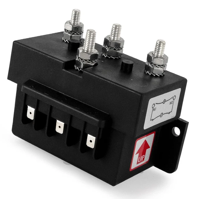 SPJIUQI 12V 6000W Max Quadrupole 3-Wire Anchor Windlass Reverse Solenoid Control Box For Marine Boat