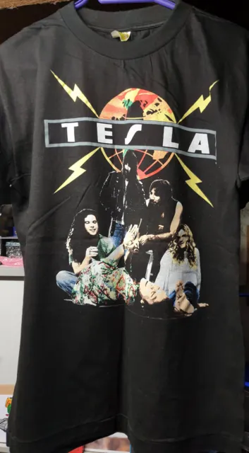 Tesla Original Tour T shirt One off acoustic show Astoria Theatre Sept 25 1991