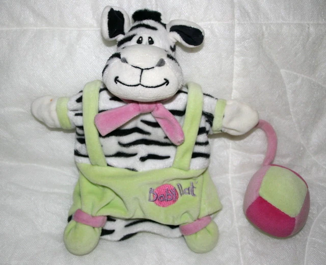Babynat / Baby Nat Doudou Zebre Marionnette Ballon Multicolore Excellent Etat