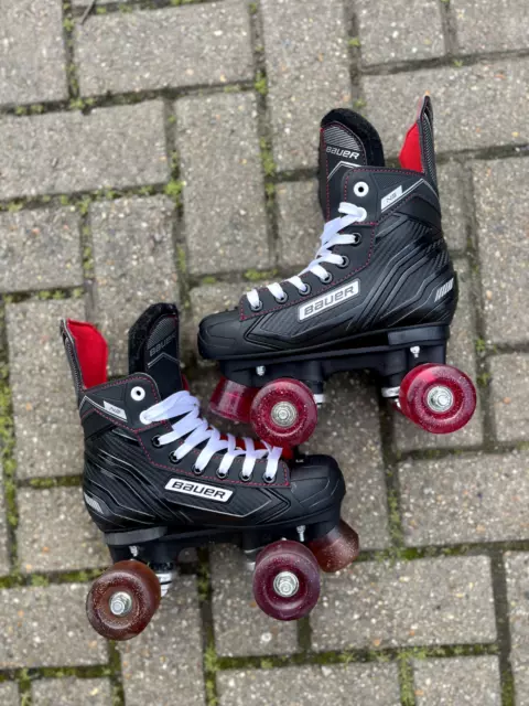 UK3 NS Bauer NS Quad Roller skates custom built Pink Free Shipping