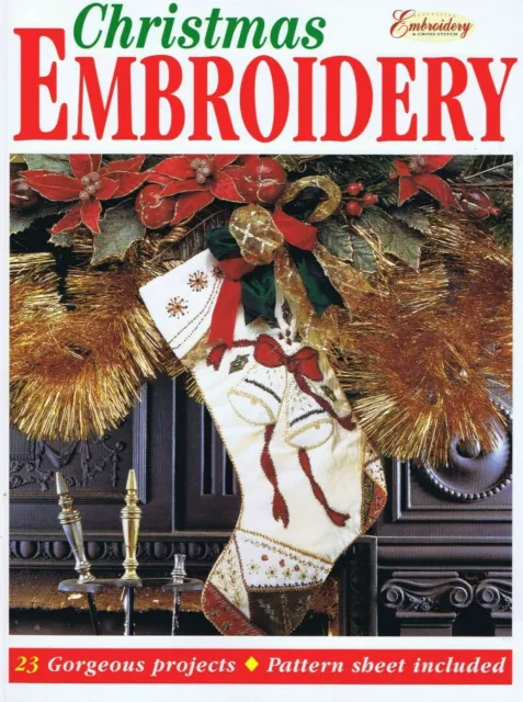 Christmas Embroidery Cross Stitch Book 23 Holiday Patterns Vintage Craftworld