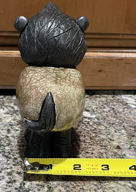 Südafrika handgefertigte verrückte Ton Raku Keramik Löwe Figur 21