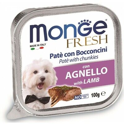 Monge Fresh Patè e Bocconcini con Agnello 100 gr per Cane