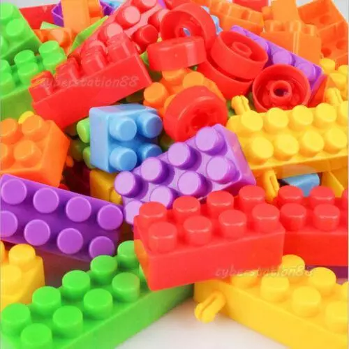 100Pcs DIY Building Blocks Set for Kids Educational Toy Creative Bricks Toys AU 2