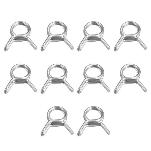Double Wire Spring Hose Clamp, 20pcs 304 Stainless Steel 6mm Spring Clips