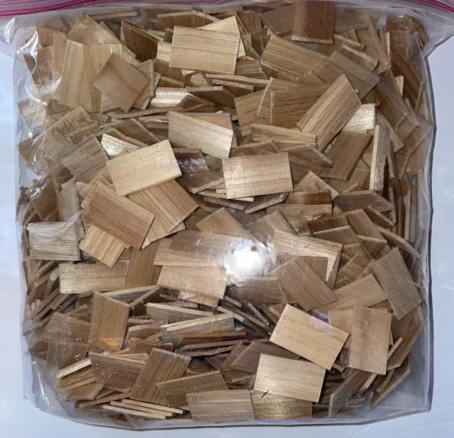 Dollhouse Miniature Rectangular Cedar Roof Shingles 1-1/4” X 3/4” Approx 875 Pcs