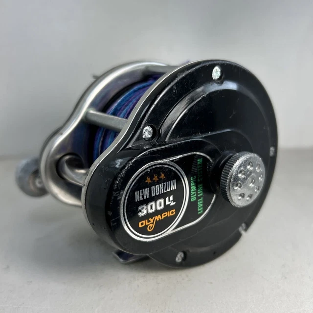 VINTAGE OLYMPIC DX DOHZUKI 500 LL LEVELLINE FISHING REEL OLYMPIC