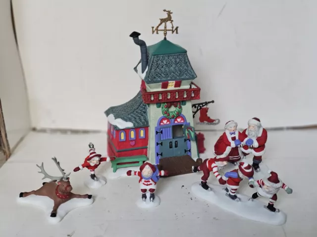 Dept. 56: Peppermint Skating Party - North Pole Village - Set of 6
