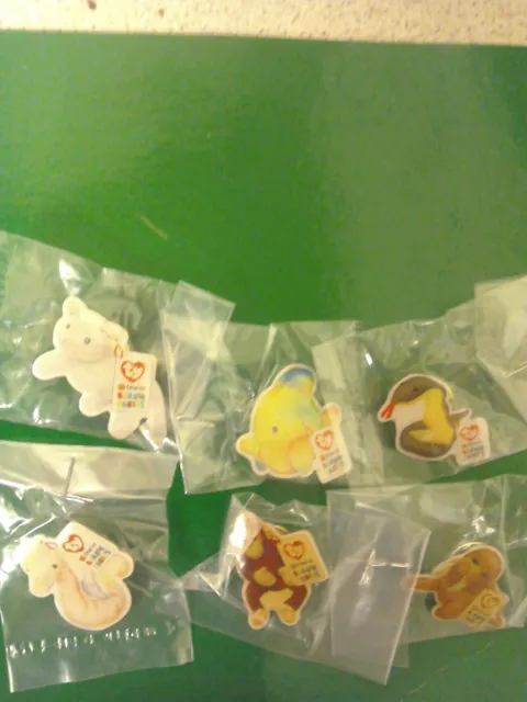 ty BEANIE BABY BABIES  6 pin badge set 4