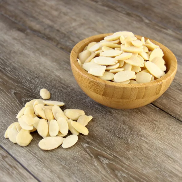 HEALTHY Raw Blanched Skinless Split Almonds - Protein Fibre & Vitamin Rich