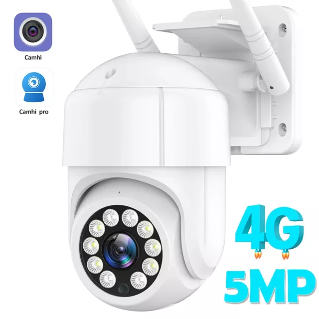 4G SIM Card IP Camera 5MP PTZ WIFI Camera Wireless CCTV Ai Tracking Audio Video