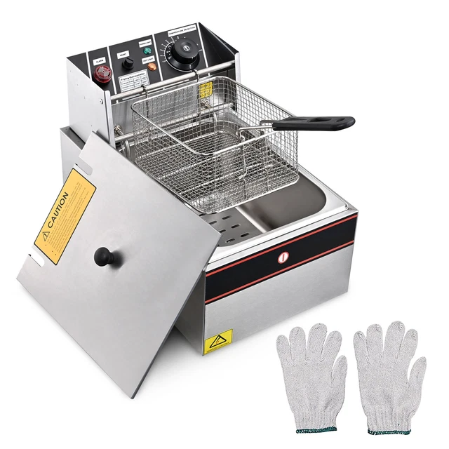 WeChef Commercial Electric Fryers 2500W Countertop Home Kitchen Food Cooking