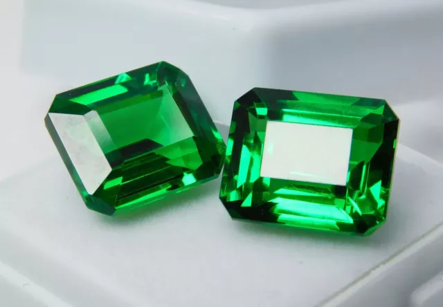 Natural Tsavorite Garnet Emerald Cut Green 20 Ct Certified Loose Gemstone