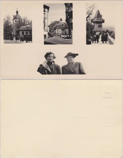 Ansichtskarte Graz Steiermark 4 Bild Privatpostkarte 1930 Privatfoto