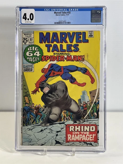 Marvel Tales 32 11/71 Marvel Comics Universal CGC 4.0 OFF-WHITE