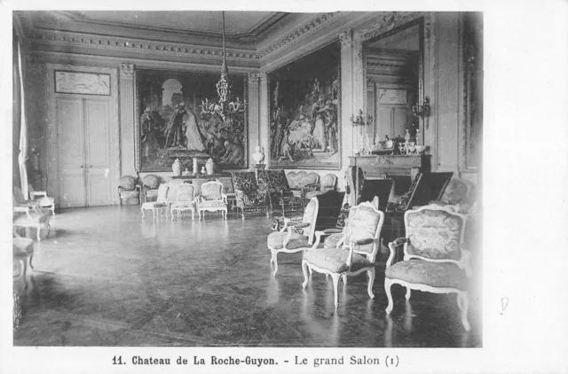 Cpa 95 Chateau De La Roche Guyon Le Grand Salon