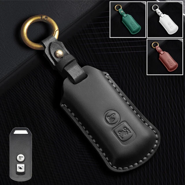 BLACK -Porte clés de voiture en cuir de vache tissé, nouveau, pour