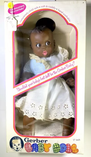 Nib Gerber Baby Doll 17" Vintage 1979 Atlanta Novelty Black Aa