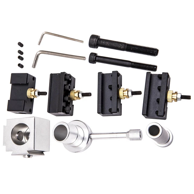 Mini Quick Change Tool Post + Holder Kit For 7 x10,12,14" Multifix Toolholder