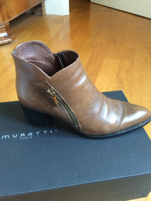 Jolies Bottines Muratti En Cuir Marron Clair Pointure 36 2