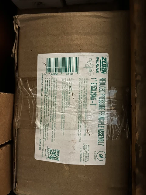 Zurn Wilkins 1"  975XL2SAG-T Reduced Pressure Backflow Preventer Brass New In Bx