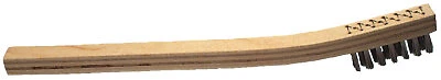 Welders Toothbrushes, 7 1/2", 3 X 7 Rows,Carbon Steel Wire, Wood Handle Advance