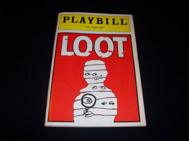 Vintage Playbill - LOOT - ALEC BALDWIN - W/ TICKET STUB - BROADWAY - NY - RARE