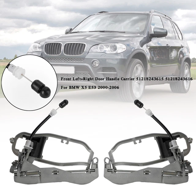2 Supports Poignée Porte Voiture Avant Gauche Droite BMW X5 E53 2000-2006