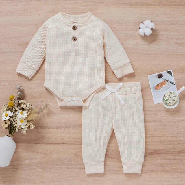 Tuta neonato neonato a maniche lunghe tuta + pantaloni lunghi set abiti 10