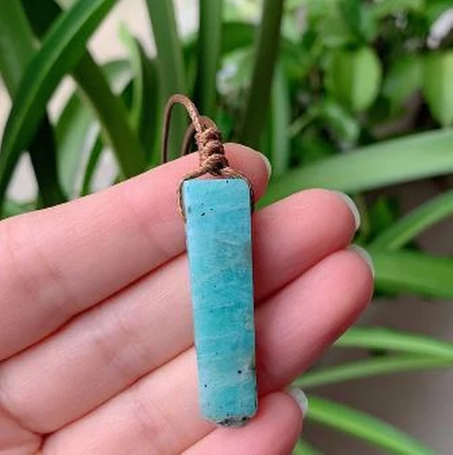 Crystal Gemstone Necklace Pendant Natural Chakra Stone Energy Healing Rope Chain 3