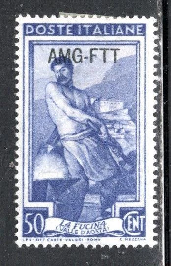Italy Trieste Post Europe Overprint A.m.g. F.t.t. Stamp Mint Hinged  Lot 919Aj