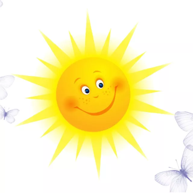 Lächelnde Sonne Wandaufkleber abnehmbar Kinderzimmer Vinyl Dekoration