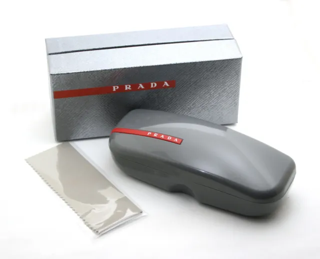 PRADA ® Sunglass Eyeglass Clamshell Case + Box +  Cloth etc - Authentic NEW