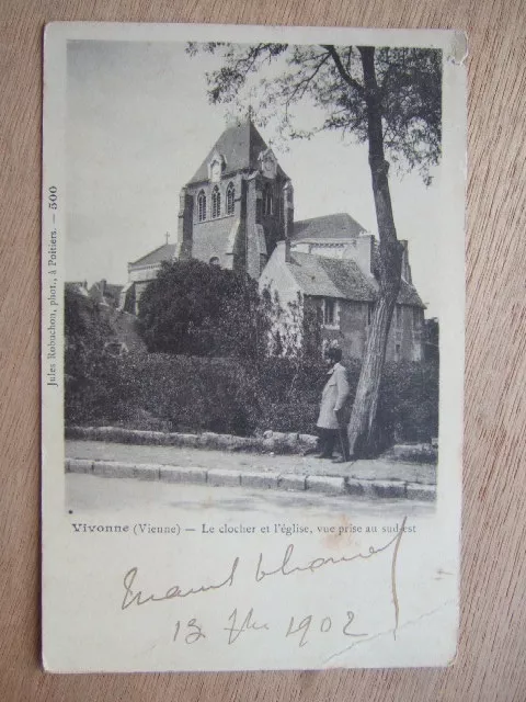 Cpa Vivonne (Vienne 86) Le Clocher Et L'eglise, Vue Prise Au Sud-Est. J Robuchon